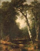 Asher Brown Durand Ein Bach im  Wald Spain oil painting artist